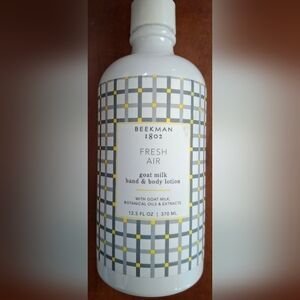 Beekman 1802 -Fresh Air Goat Milk Hand & Body Lotion - 12.5 oz Pump Bottle - NEW